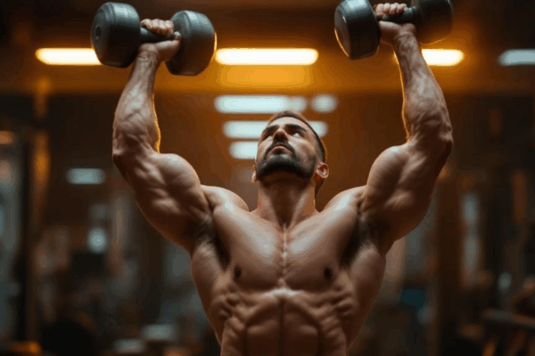 Adult performing overhead mobility exercise to prevent shoulder pain