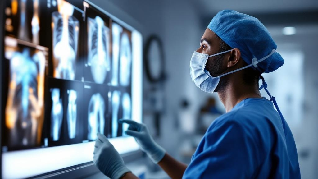 FellowshipTrained Shoulder Surgeon Reviewing XRays Before Surgery Varma Shoulder Institute Fellowship trained shoulder surgeon reviewing X rays and MRI scans before shoulder surgery at Florida Sports Injury in Clermont Florida