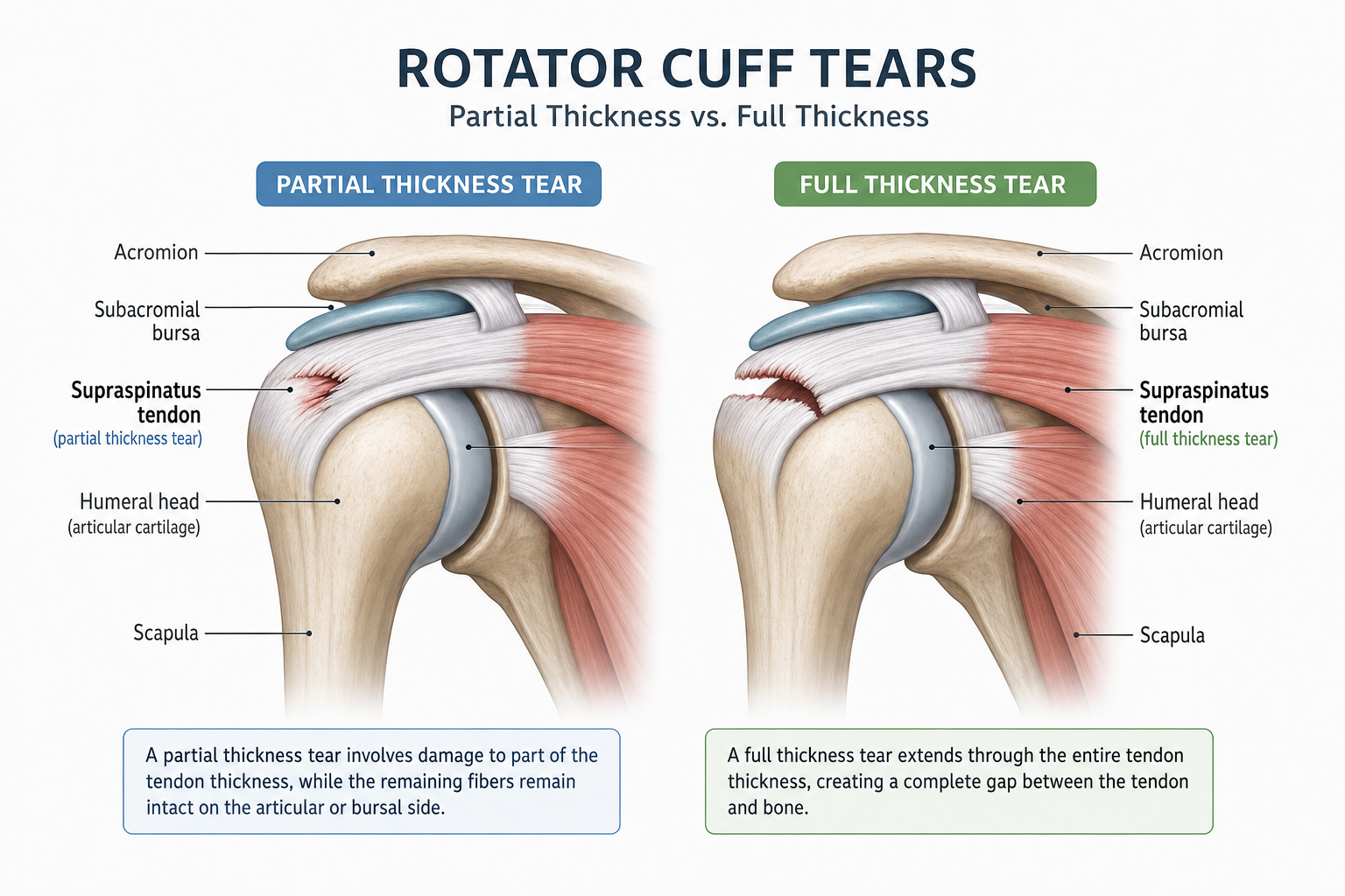 partial vs full thickness rotator cuff tear treatment