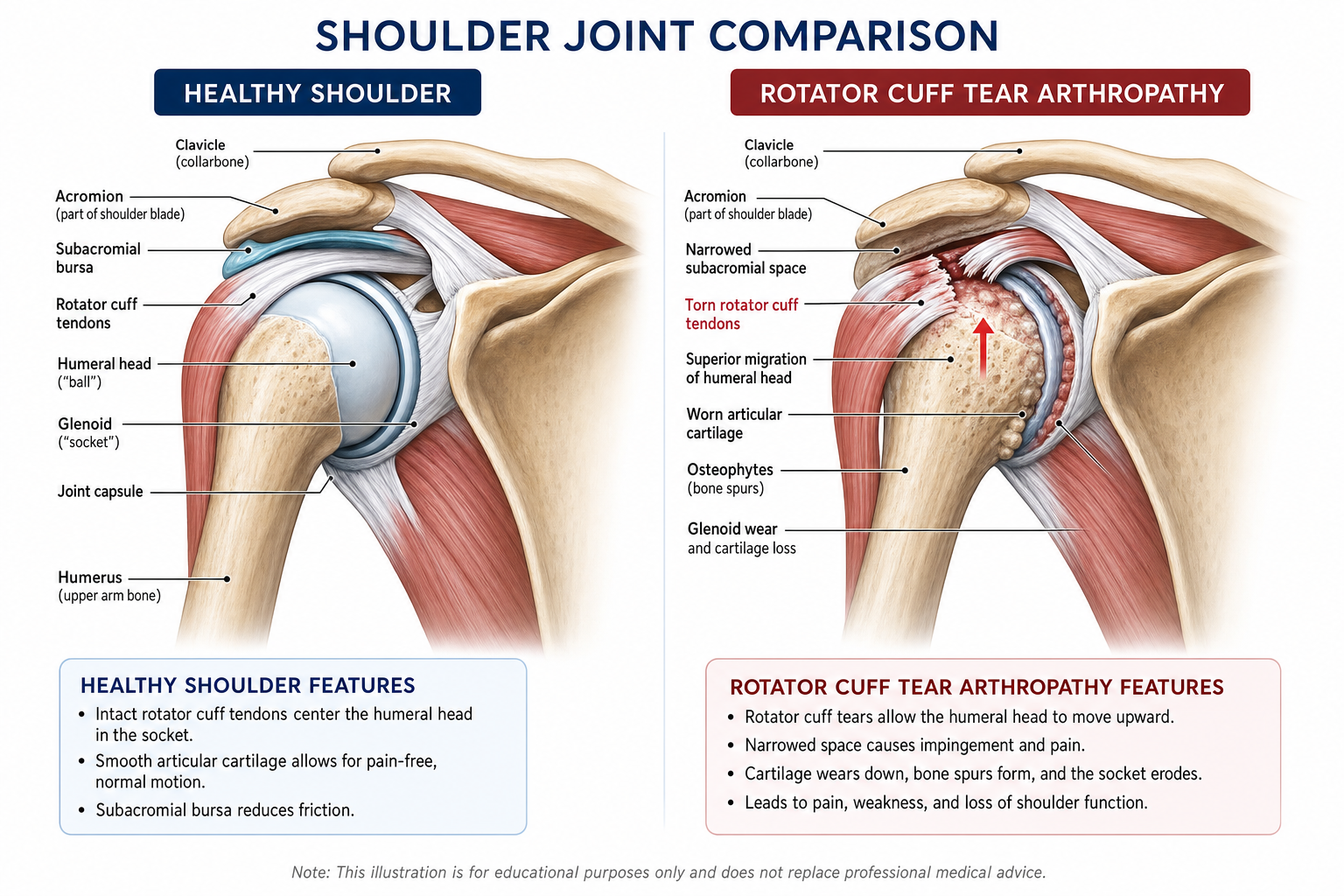 reverse shoulder replacement for rotator cuff arthritis symptoms